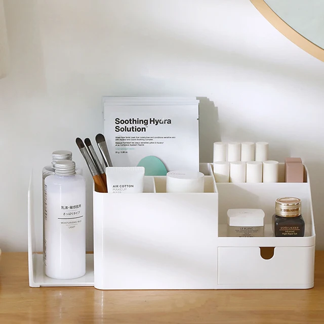 Abs Asztali Tároló Doboz Íróasztal Szervező Smink Toll Kozmetikumok Élelmiszerek Irodai Ellátás Könyvek. - Image 6