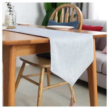 

Lychee Nordic Plain Table Runner Simple Cotton Linen Waterproof Table Runner for Home Wedding Birthday Party Outdoor