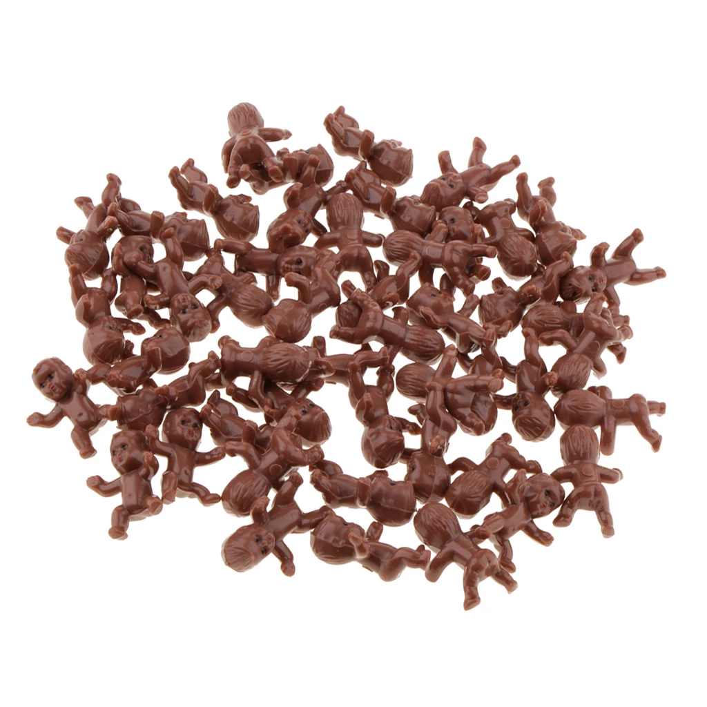 50pcs Mini Newborn Baby Doll Toy Collection Baby Shower Decor DIY Craft Party Bag Filler Toys Gift 3 Types