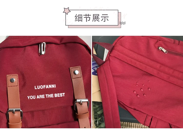 Waterproof Nylon Backpack Women 2020 Shoulder Bag Anti-theft Travel Bagpack Large Backbag School Backpack Teenage Backpack W703