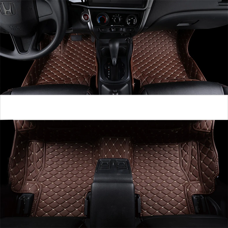 Кожаный Автомобильный Коврик для honda city 2013 2012 2011 2010 2009 2008 ковер для укладки волос