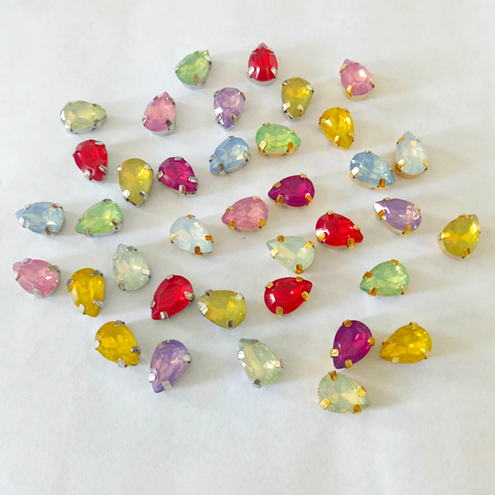 Пришивные Пустые Настройки когтей Золотой/Серебряный Когтевран k размером 7*10 10*14