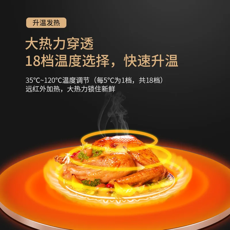 Thermostat Electric Hot Plate Rotating Smart Meal Insulation Board Adjustable Temperature Food Tea Heating Pad Milk Warmer 220V