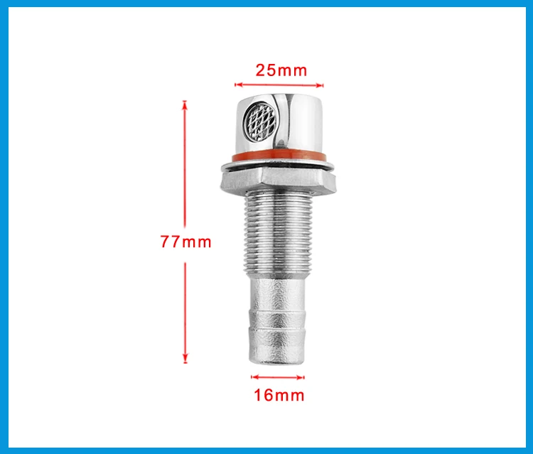 Универсальная лодка топливное отверстие морской Ранг 316 нержавеющая сталь топливный газовый бак вентиляционное оборудование с прокладкой заподлицо для шланга 5/8"