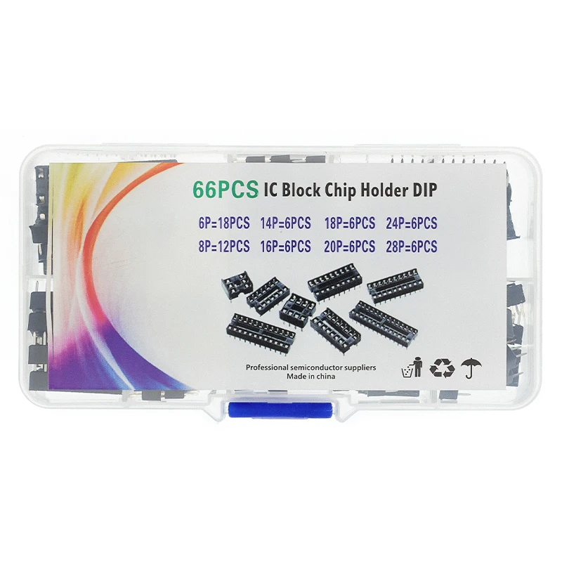 Business & Industrial 66Pcs/set DIP IC Sockets Adaptor Solder Type Kit