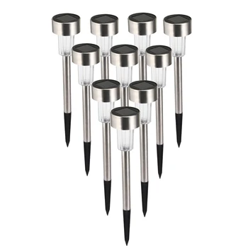 

12PCS LED Solar Lights Garden Outdoor Stainless Steel LED Solar Landscape Lights Path Yard Lamp Waterproof Lawn Decor Lights