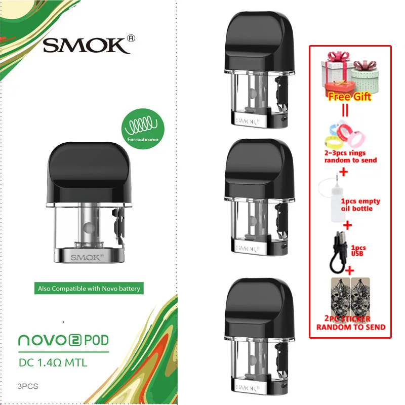 SMOK pod starter kit SMOK novo 2 kit cobra covered vape pen kit с 450 мАч встроенным аккумулятором 2 мл емкость pod system kit - Цвет: novo2 DC 1.4ohm pod