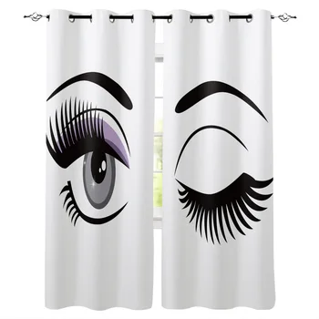

Eyes Female Eyelashes Beautiful New Simple Curtains Home Decoration Curtains Modern Home Supplies