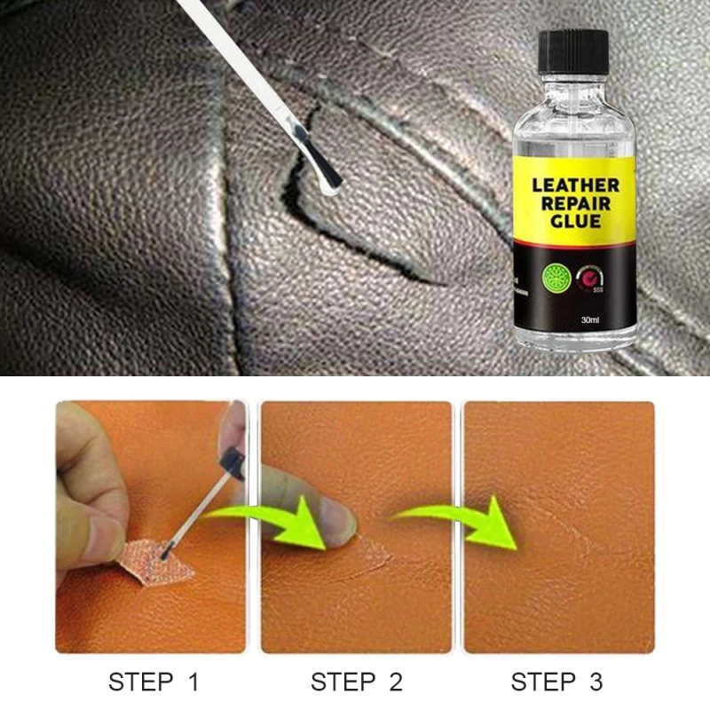 Repair Glue Leather Repair Glue 50/30ml Long-lasting Water-proof Strong Glue Repair Fluid Crafts Car Leather Items