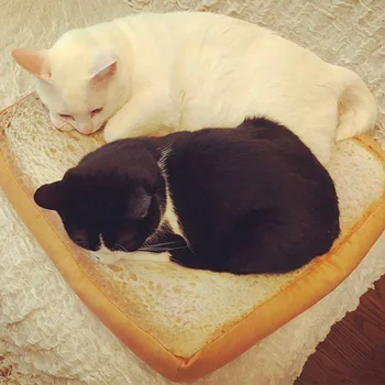 

New Hot Bread Cats Bed Toast Bread Slice Style Pet Mats Cushion Soft Warm Mattress Bed for Cats Dogs SMD66
