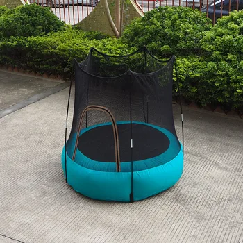 

New Portable Waterproof Durable Safe Mute Inflatable Trampoline For Children Outdoor Children's Play Mobile Park With Safety Net