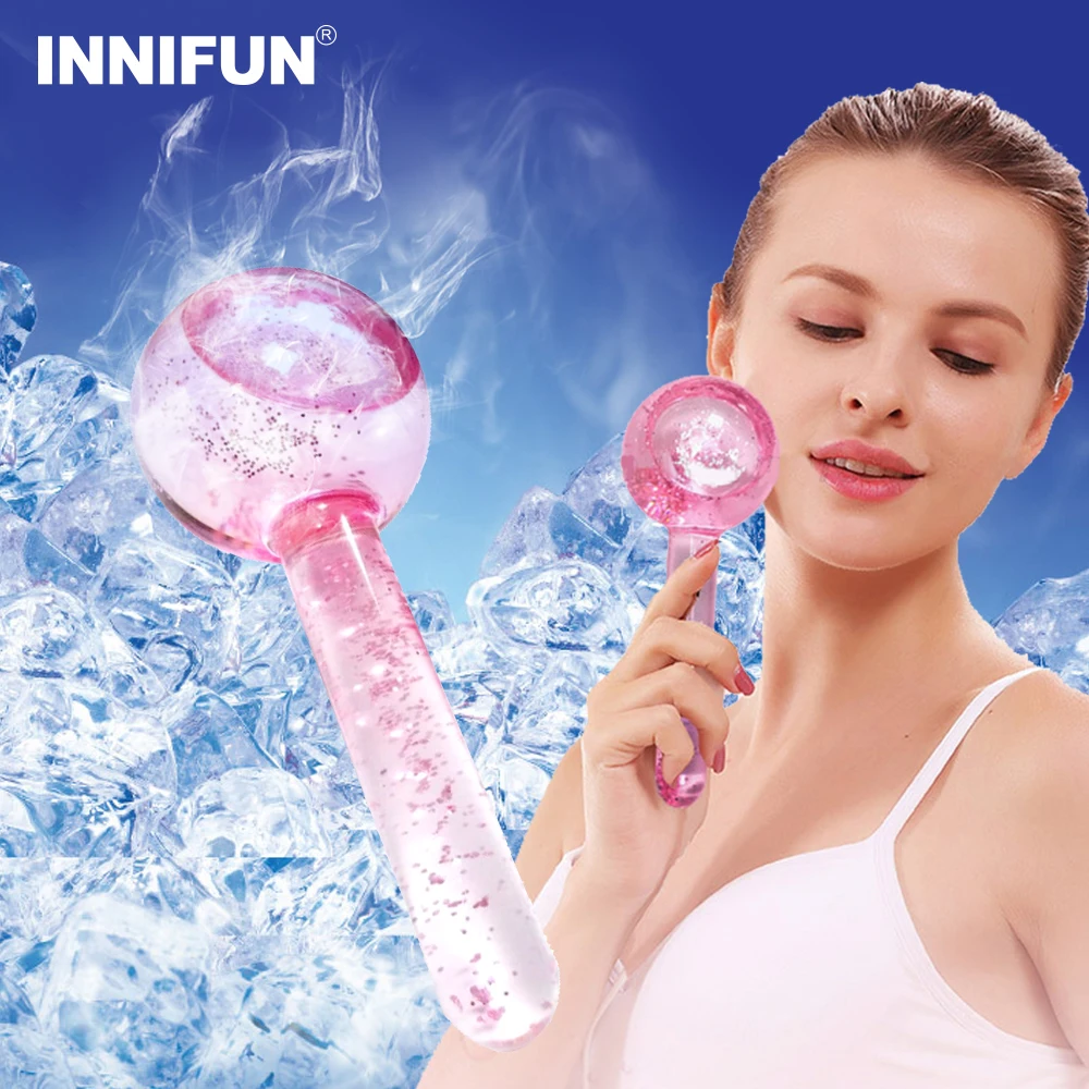 2pcs Facial Massage Globes Ice Ball Energy Crystal Glass Ball Health Care Cooling Beauty Ice Globes Face Wrinkle Remover Product 1