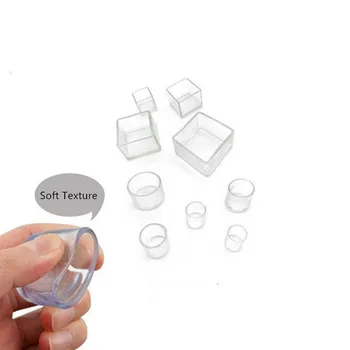 

4PCS New Transparent PVC Round Chair Leg Caps Feet Pads Furniture Table Covers Wood Floor Protectors Floor Protecter Pads
