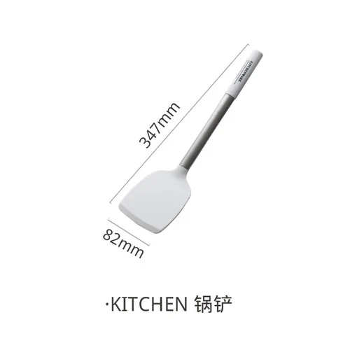 Hot Sale Silica Gel Frying Shovel for Pot 304 Stainless Steel Soup Spoon and Spoon Kitchenware Kitchen Tools Silicone Utensils - Цвет: Turner