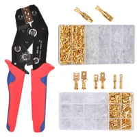 Crimping Plier Wire Crimper Male/Female Spade Bullet Connectors Terminals With Insulated Sleeves Wire Terminal Crimping Tool Kit 1