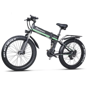 Shengmilo-bicicleta eléctrica de montaña para adulto, de neumático ancho de 1000W, batería de litio de 48V y 12 Ah