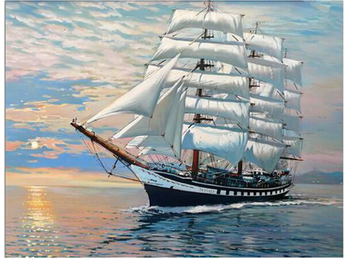 DIY картина по номерам гладко на море натюрморт холст Картины Рисование 40x50 см
