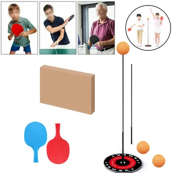 

0.9m+0.6m Rebound Robot Table Tennis Trainer Equipment With Paddles Easy To Play Robust And Durable