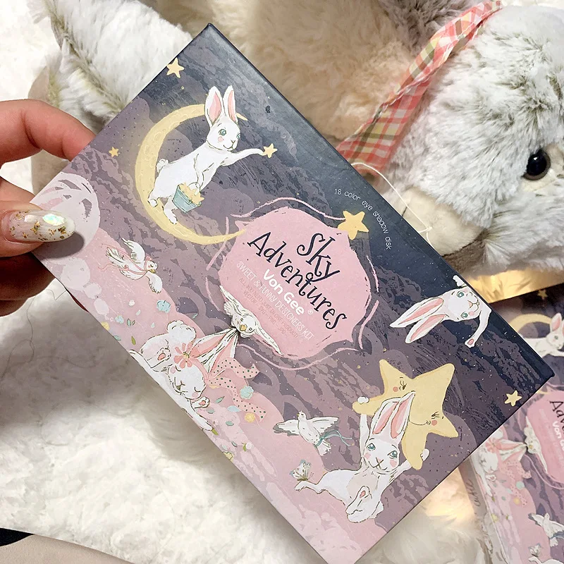 Sky Adventures 18 Colors Warm Eyeshadow Palette Pearl Matte Sequins Waterproof Makeup Pelette Pigment Super Flash Eye Shadow