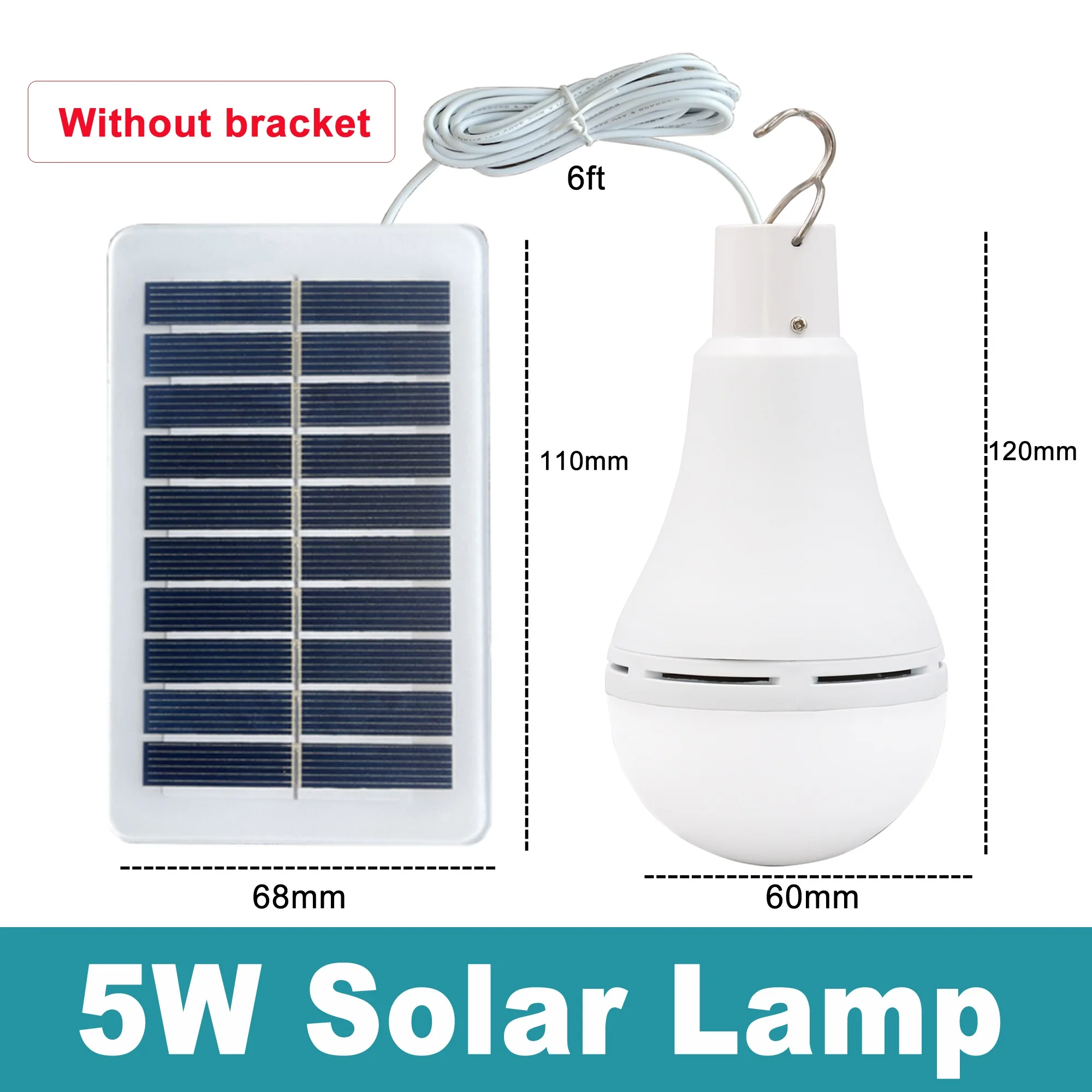 Solar Light LED Rechargeable Charge Bulb hanging Courtyard Garden Camping Lamp Outdoor Indoor Emergency Built in Battery Flood best solar lights