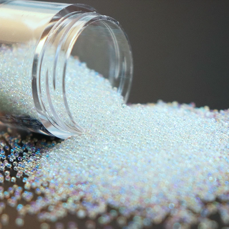 1 коробка икра бусины Кристалл крошечные Стразы стеклянные шарики микро шарик для ногтей DIY AB Цвет 3D амулеты аксессуары для дизайна ногтей 0,6 мм