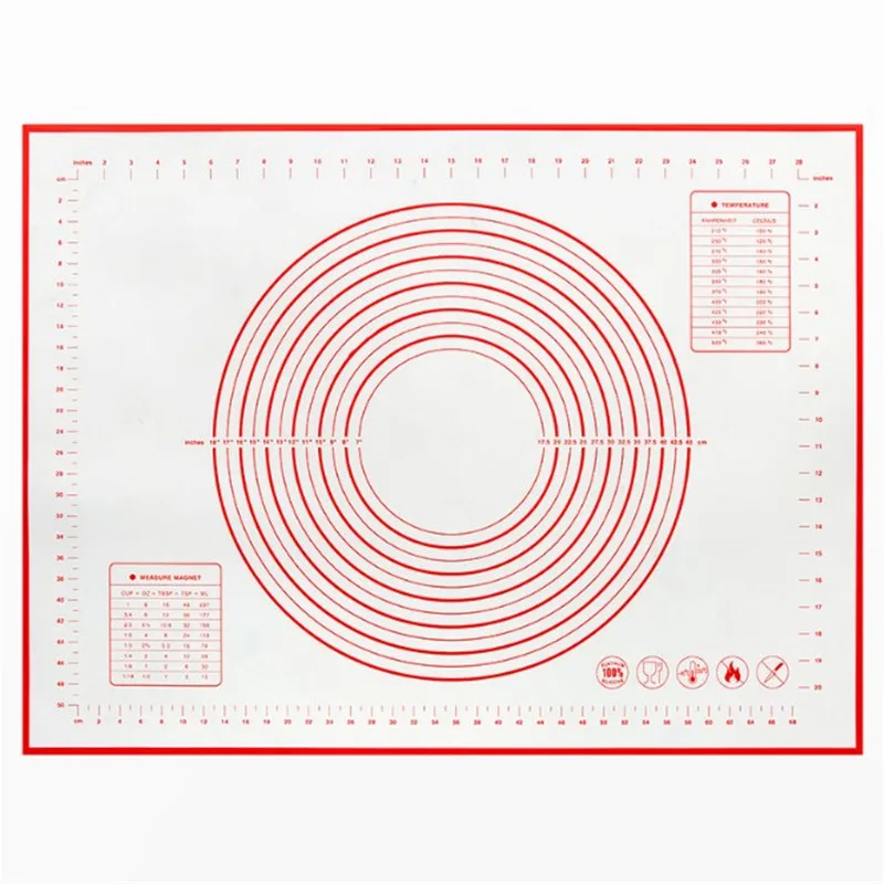 TTLIFE антипригарный коврик для выпечки шкала прокатки тесто коврик для выпечки стекловолокно силиконовая форма антипригарный лист для выпечки лайнер для кондитерских изделий - Цвет: 26 x 29cm