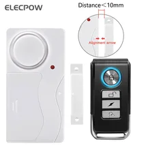 Elecpow-alarma de puerta y ventana, Sensor de seguridad antirrobo, Control remoto inalámbrico