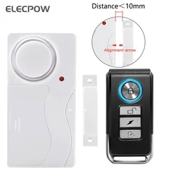 Elecpow  Door And Window Alarm Wireless Remote Control Anti-Theft Security Alarms Sensor