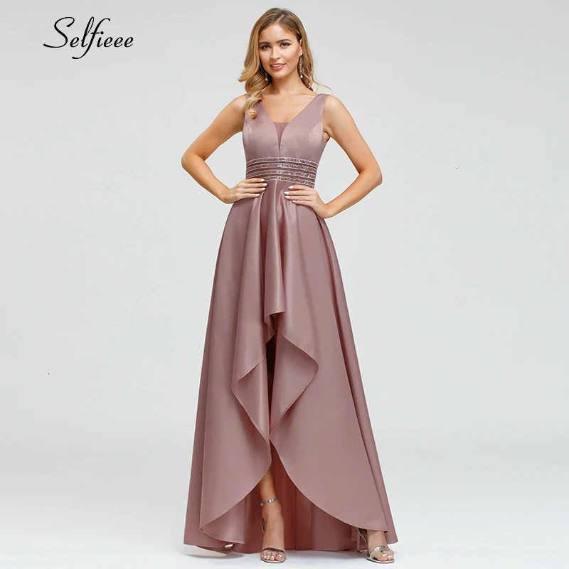 

Sexy Satin Women Dress Asymmetrical Double V-Neck Sequined Sparkle Maxi Dress New Fashion Ladies Party Dress Ropa Mujer 2019