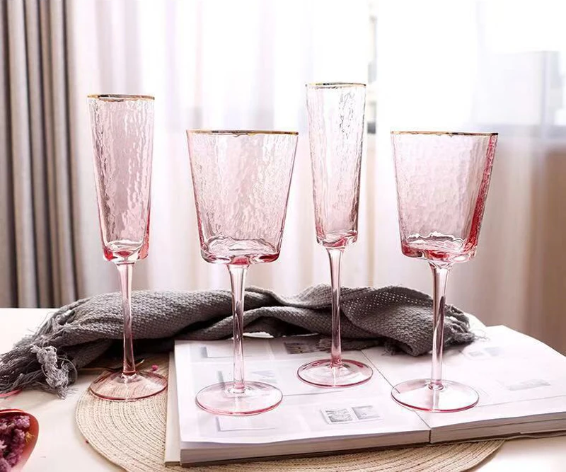 Пномпень молоток Зерно Кристалл бокал для вина шампанское чашка серый розовый прозрачный Кубок домашняя посуда для напитков Свадебные очки