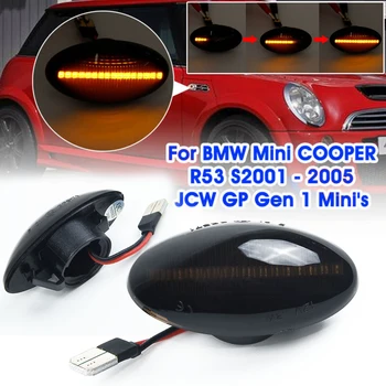 

2pcs Flowing LED Side Marker Turn Signal Light For BMW Mini Cooper R53 S 01-05 Brand New And High Quality