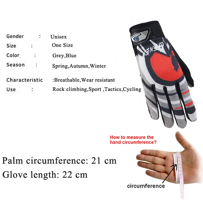 New Full Finger Gloves Men Touch Screen Mitten Sun Sport Cycling Fitness Gym Guante Male Non-slip Luvas eldiven R015
