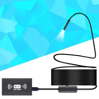 

WIFI Endoscope USB Soft Cable Waterproof Hard Line 8LED HD 1600x1200P F130