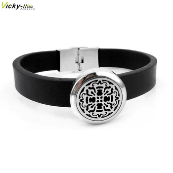 

Old World Cross with Silicone Band Aromatherapy Essential Oils Aromatherapy Locket Bracelet