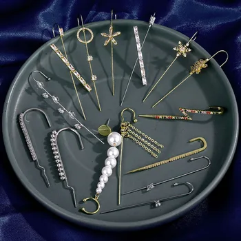 

VKME Bohemian earring Ear clip Crawler Hook Earring Crystal Stud Earrings For Woman Lightning Zirconia Wedding Earrings Jewelry