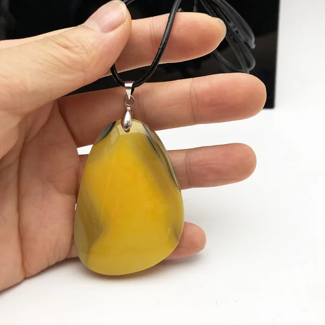 KKWX792-yellow Элегантная подвеска из натурального камня ожерелье Geunine кожаный шнур ювелирные изделия повседневные осенние/цепочка для зимнего свитера для женщин - Окраска металла: KKWX792-yellow