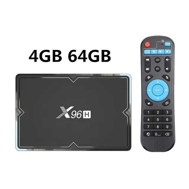 4gb 64gb X96H Android 9,0 ТВ приставка 4 ГБ 32 ГБ Bluetooth 4,1 2,4g/5g wifi приставка Allwiner H603 четырехъядерный Google Home Netflix ТВ приставка - Цвет: 4gb 64gb