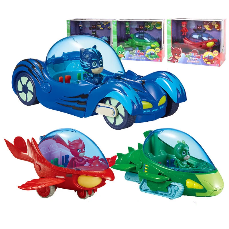 

PJ Masks Toy Car Juguete Luxury PJMask Connor Cat Kid Owl Girl Flying Wall Man Anime Figures Toys for Children Birthday Gift