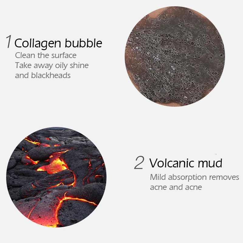 SENANA Collagen Bubble Mud Mask Whitening Moisturizing Remove Blackhead Acne Face Mask Deep Cleansing Oil Control 3