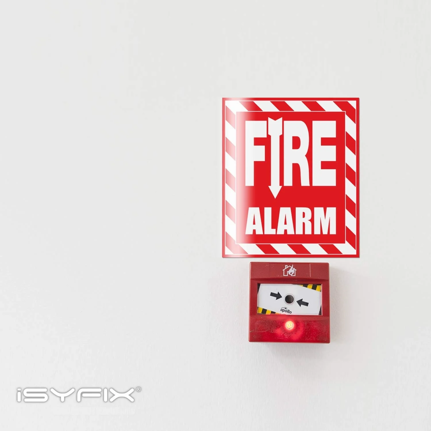 4xFire сигнальная Наклейка Знаки Стикеры s винил, ламинированные для максимального УФ в режиме реального времени, погоду, с защитой от царапин, воды и стойкость к выцветанию
