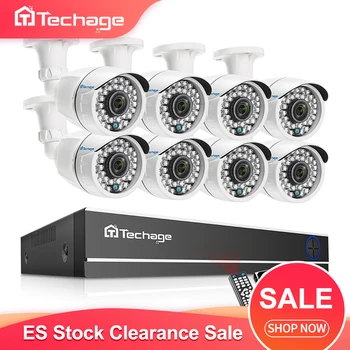 

Techage 8CH 1080P CCTV Camera System 8CH DVR Kit 8PCS 2.0MP Outdoor Waterproof AHD Camera P2P Video Security Surveillance Set