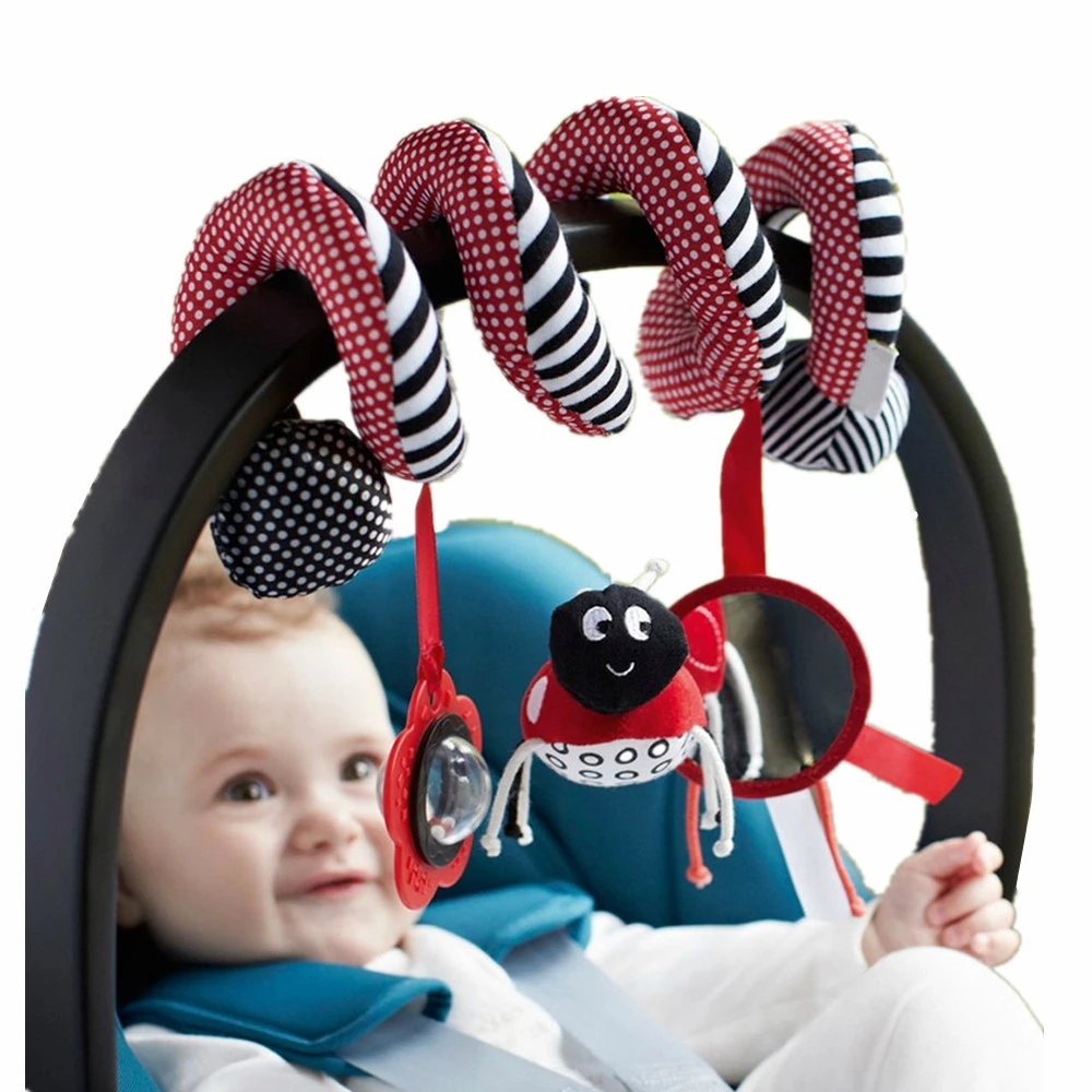 

Cute Infant Baby play Toys Activity Spiral Bed & Stroller Toy Set Hanging Bell Crib Rattle For wj140