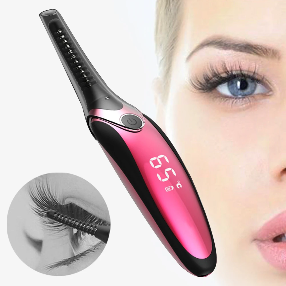 

Heated Long Lasting Lash Curler Electric Eyelash Curler Ironing Roller Lash Perm Rechargeable Temperature Control Tools