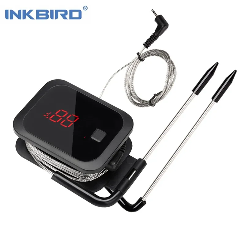 

Inkbird IBT-2X Food Cooking Bluetooth Wireless BBQ Thermometer For Oven Meat Grill free app control With Double Probes and Timer