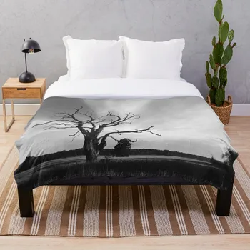 

Soft Blanket for Bed Sherpa Flannel Fleece Blanket Home Travel Sofa Soft Throw Blanket Dead Tree Against Bright Cloud