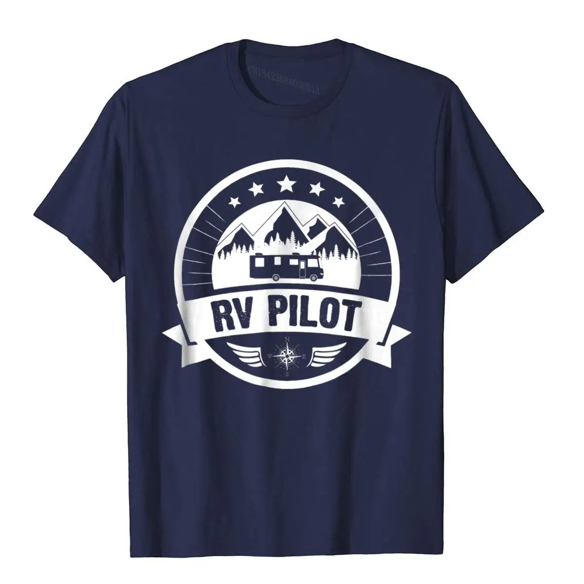 RV Pilot Funny Motorhome RV Travel T-shirt for Men__97A3292navy