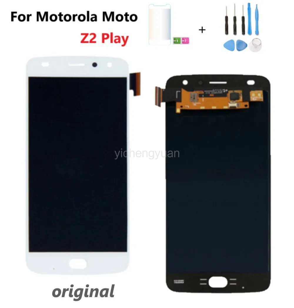 ЖК дисплей AMOLED 5 дюйма для Motorola Moto Z2 Play XT1710 01/07/08/10 сенсорный дигитайзер в сборе
