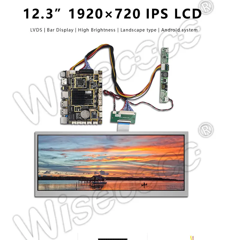 Wisecoco 12 3inch Bar Display 850nits Ips Screen Lvds 50pins With Mipi Dsi Usb Wifi Bt Android System Driver Board Mobile Phone Lcd Screens Aliexpress
