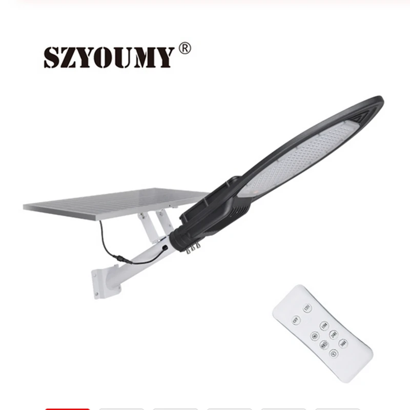 

SZYOUMY New Solar Garden Street Light 60W 120W Partition Wireless remote control with power display lighting time display