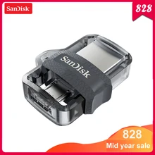 Sandisk USB флеш-накопитель 128 Гб 64 ГБ 32 ГБ 16 ГБ двойной OTG флеш-накопитель Высокая скорость памяти U диск Micro USB3.0 карта sdd3 для телефона или ПК